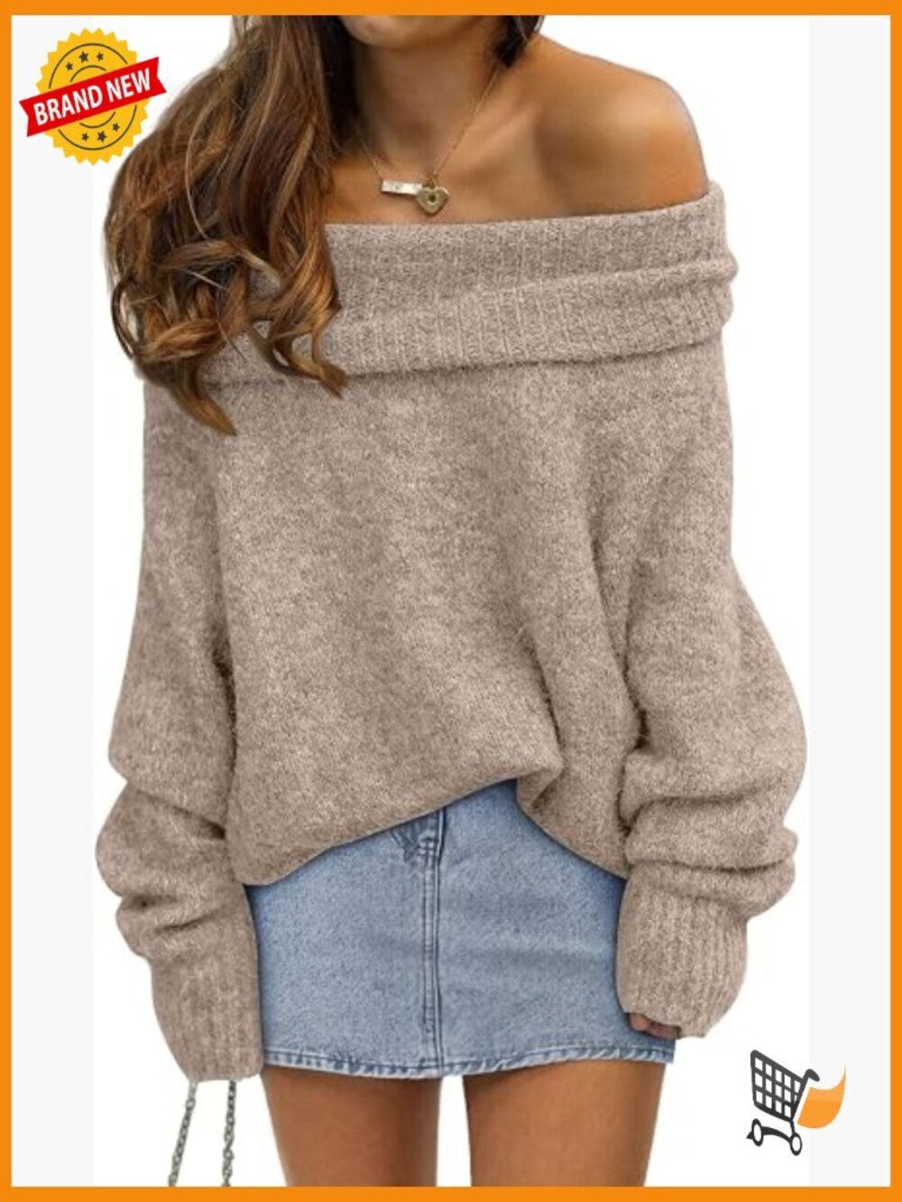 Oversized Off The Shoulder Sweater Pullover Batwing Sleeve Date Night Fall